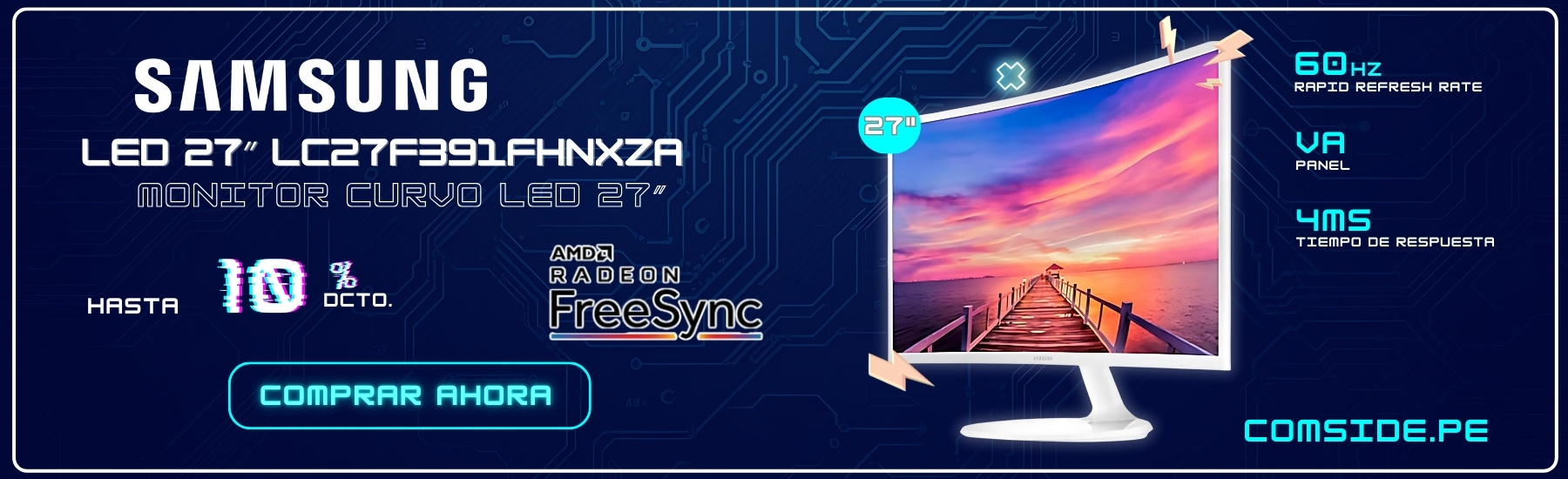 Banner de monitor samsung CurvoLC27F391FHNXZA 10