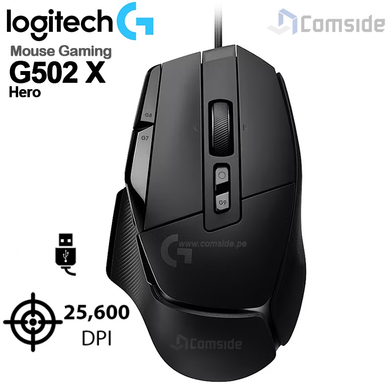 Mouse Logitech G502 X Negro
