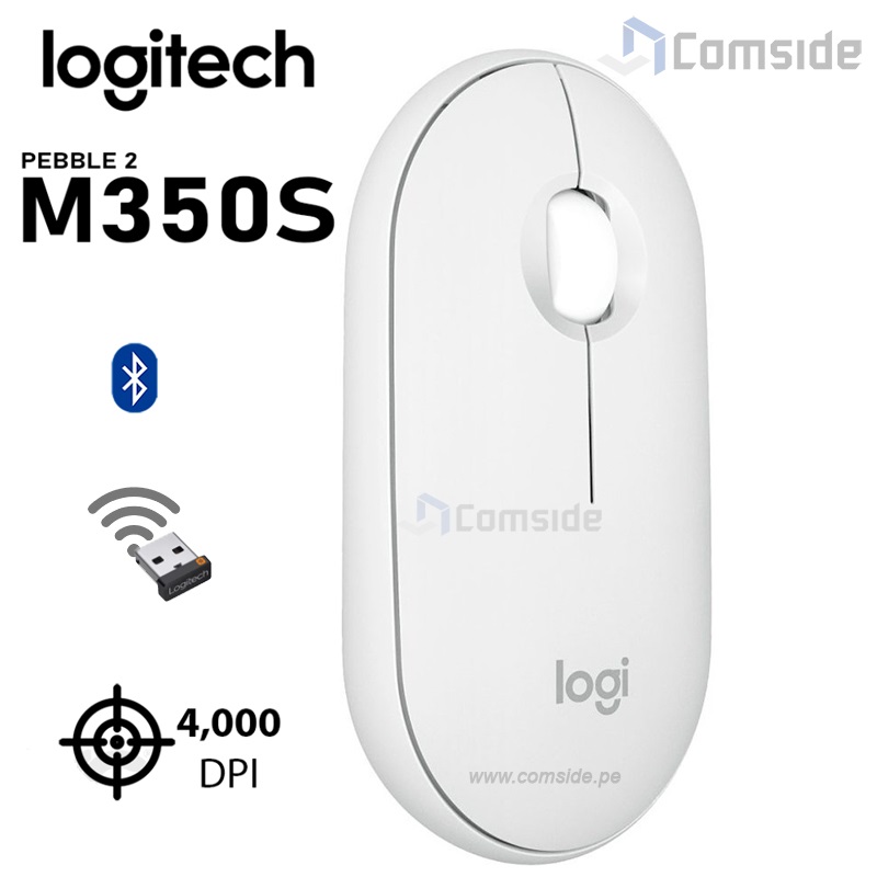 Mouse Logitech Pebble 2 M350S Blanco