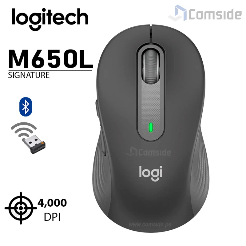 Mouse Logitech Signature M650 L Negro