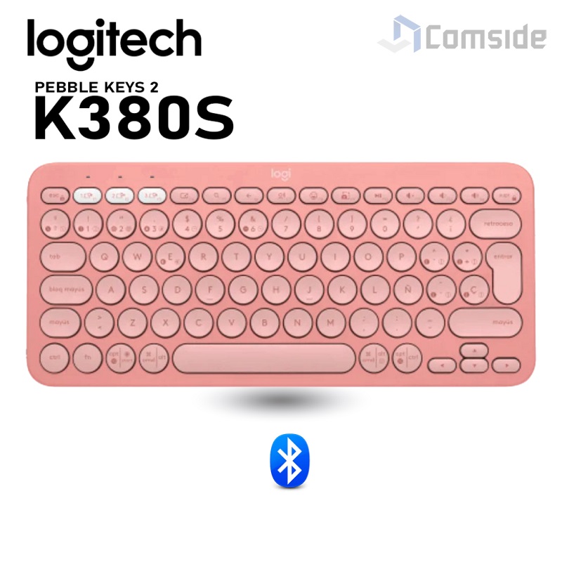 Teclado Logitech Pebble Keys 2 K380S Pink