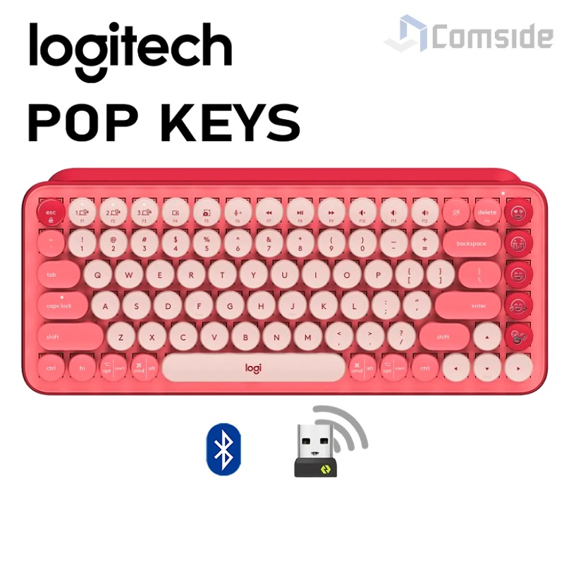 Teclado Logitech Pop Keys Coral