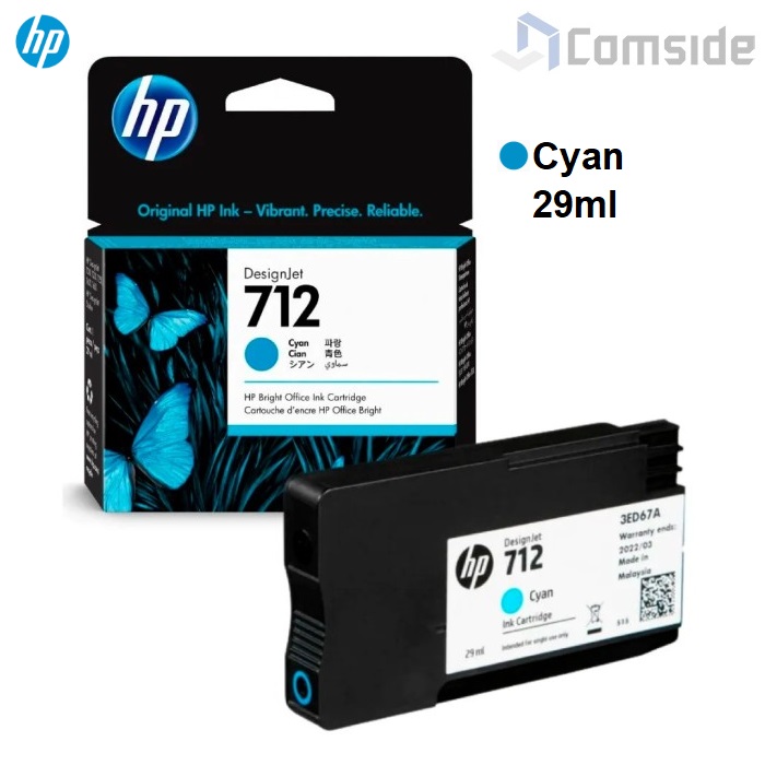 Cartucho de Tinta HP 712 Cyan